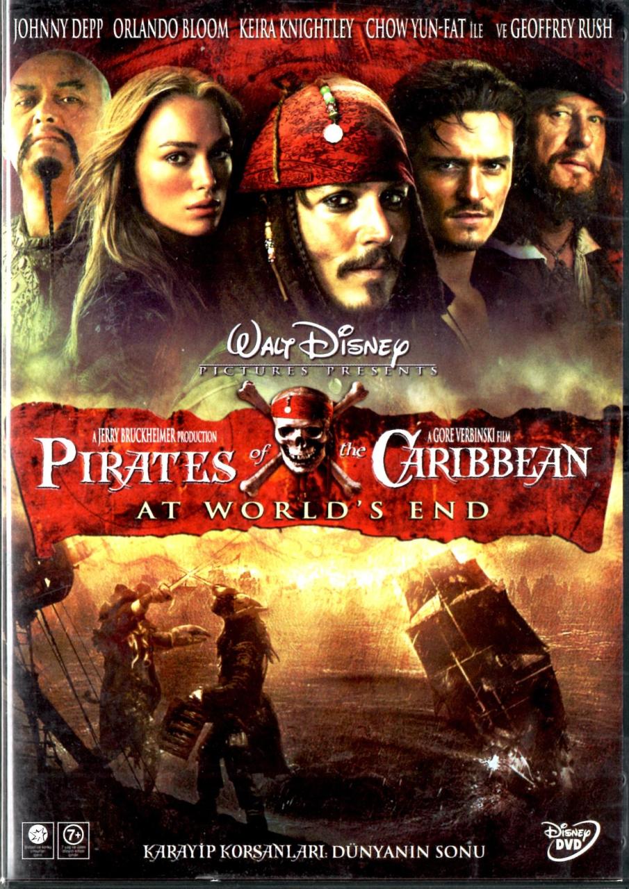 PIRATES OF THE CARIBBEAN 3 AT WORLD'S END - KARAYİP KORSANLARI 3 DÜNYANIN SONU - JOHNNY DEPP - ORLANDO BLOOM - KEIRA KNIGHTLEY - DVD 2.EL