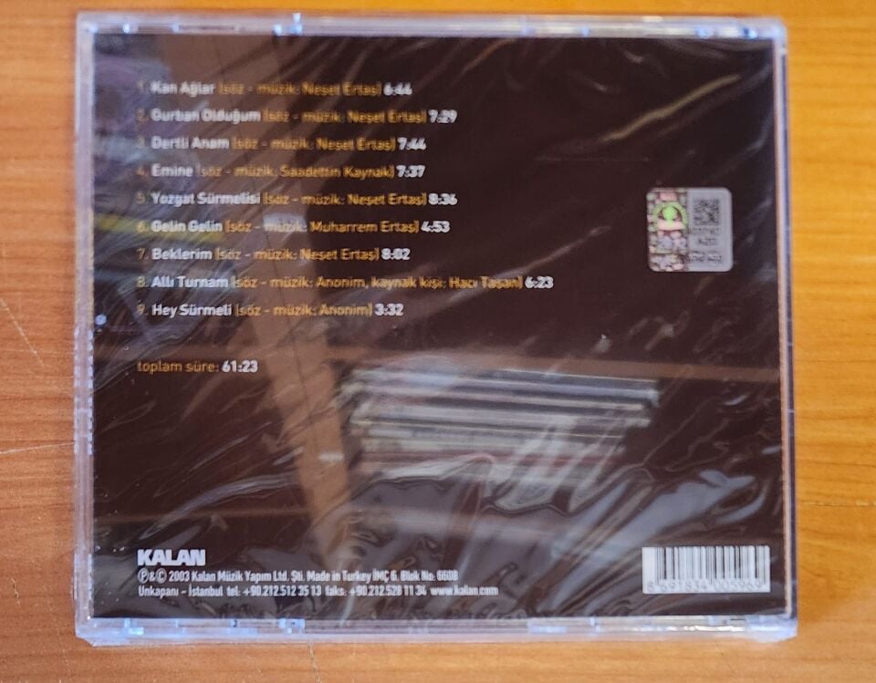 NEŞET ERTAŞ – GURBAN OLDUĞUM (2003) - CD JEWEL CASE AMBALAJINDA SIFIR